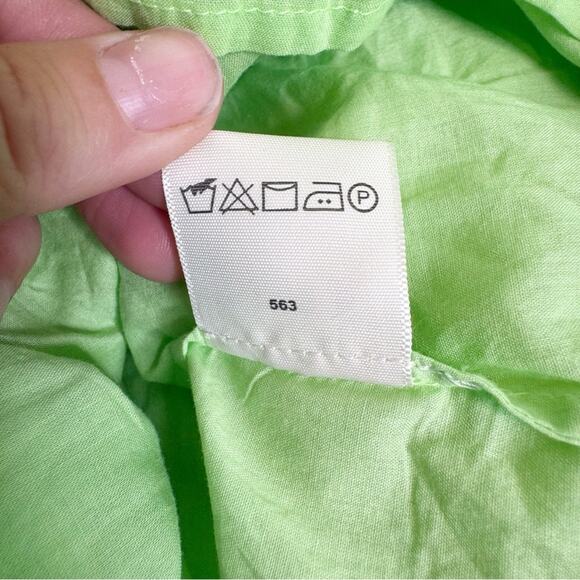 RHODE Lina Midi Dressing Neon Green Ciel Eyelet Size S NWT - Picture 11 of 16